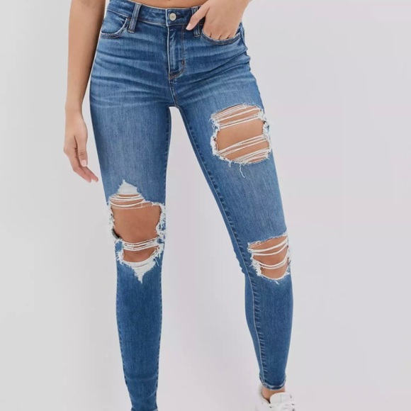 American Eagle size 00 short ripped jeans - Picture 7 of 8
